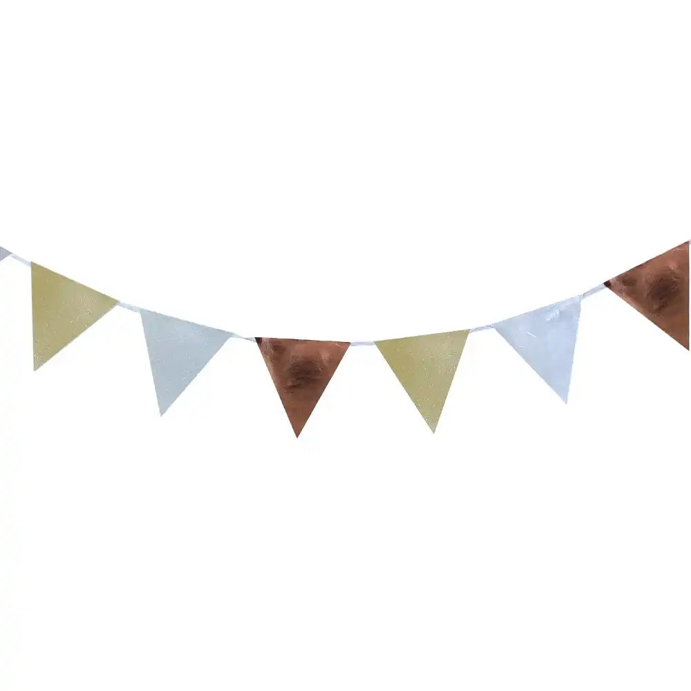 Assorted Metallics - Foiled and Glitter Bunting Own Brand