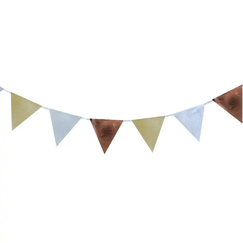 Assorted Metallics - Foiled and Glitter Bunting Own Brand