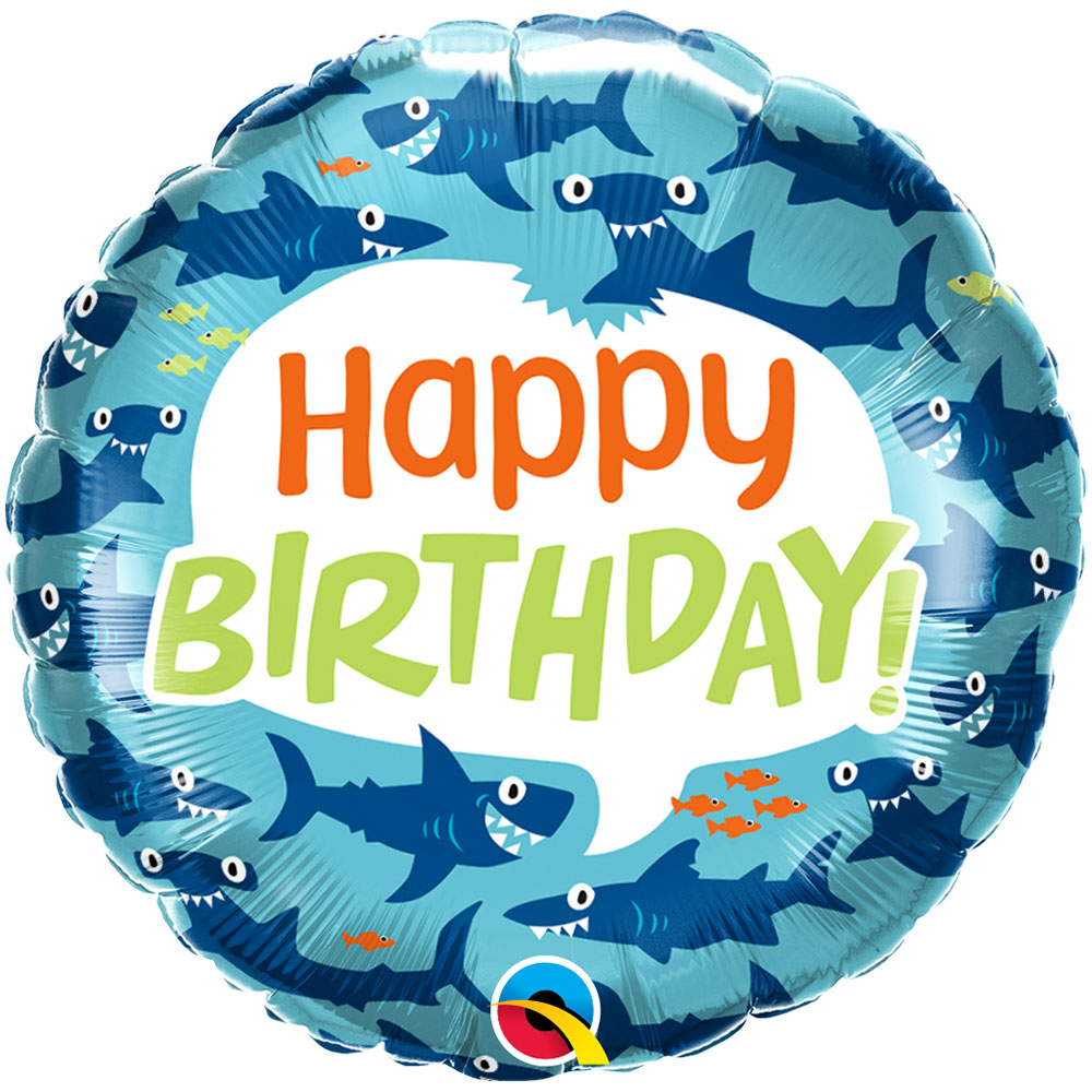 Shark Birthday Fun Foil Balloon Party Pieces