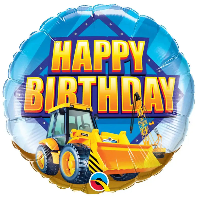 Birthday Construction Zone Foil Balloon Party Pieces