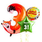 Personalised 3rd Birthday Animaloon Balloon Bunch