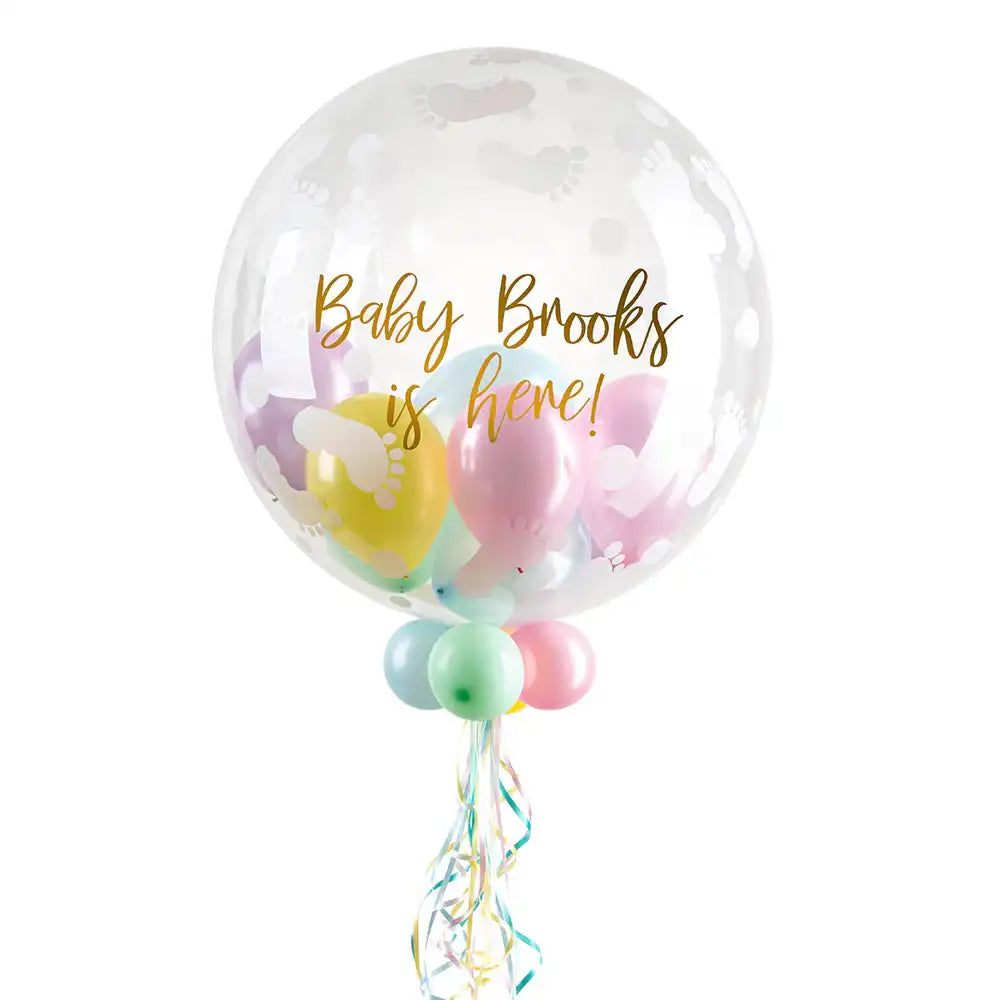 Personalised Bubble Balloon in a Box - Sweet Baby Personalised Balloons