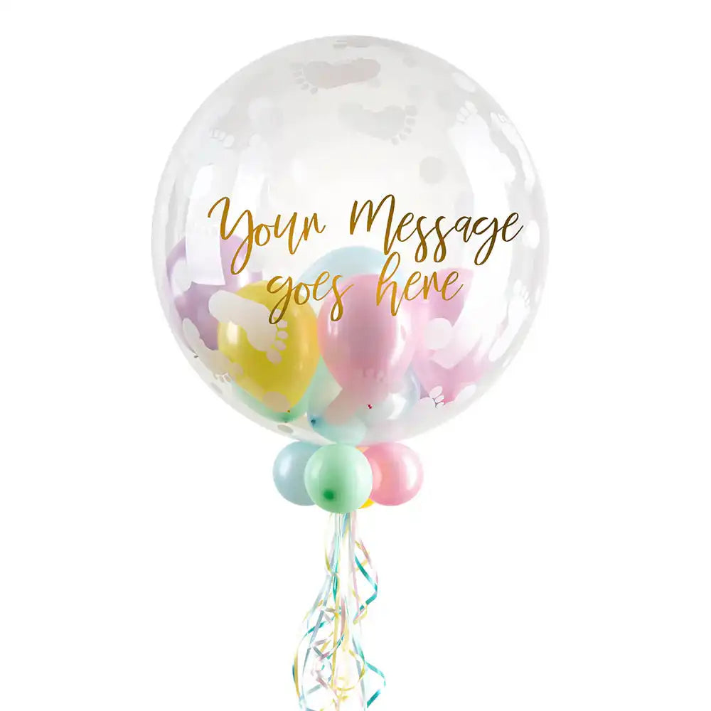 Personalised Bubble Balloon in a Box - Sweet Baby Personalised Balloons