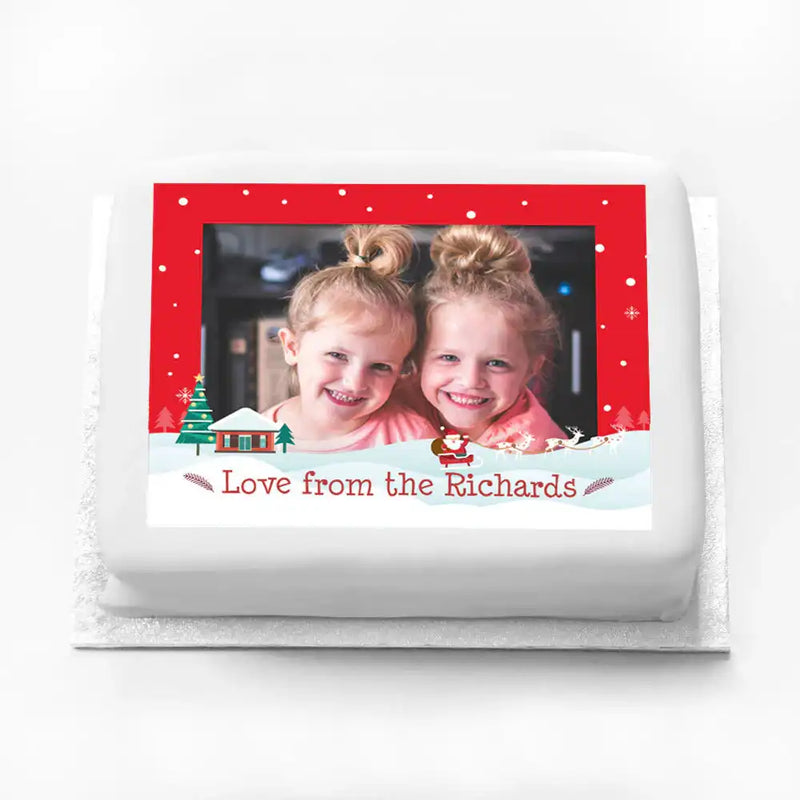 Personalised Photo Cake - Traditional Christmas Christmas 2024