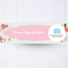 A Very English Rose Personalised Party Banner Message & Photo Personalised Banner