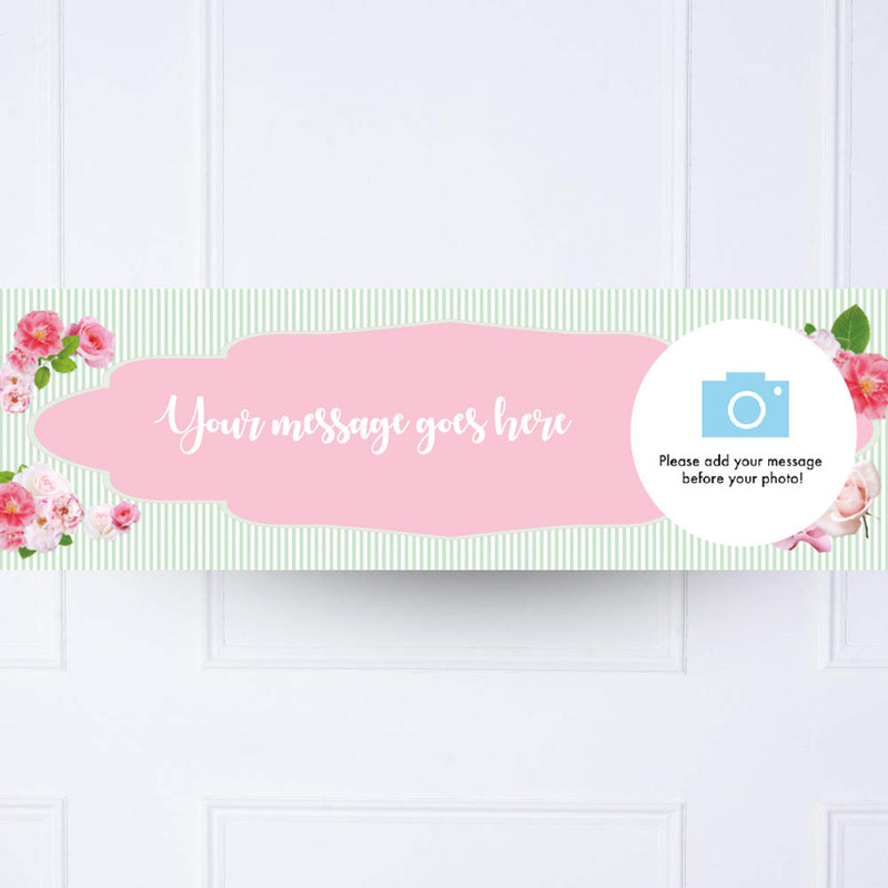 A Very English Rose Personalised Party Banner