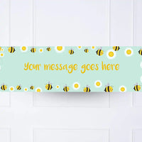 Sweet Bees & Daisies Personalised Party Banner Message Personalised Banner
