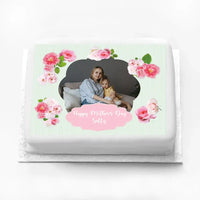 Personalised Photo Cake - A Very English Rose Personalised Cake