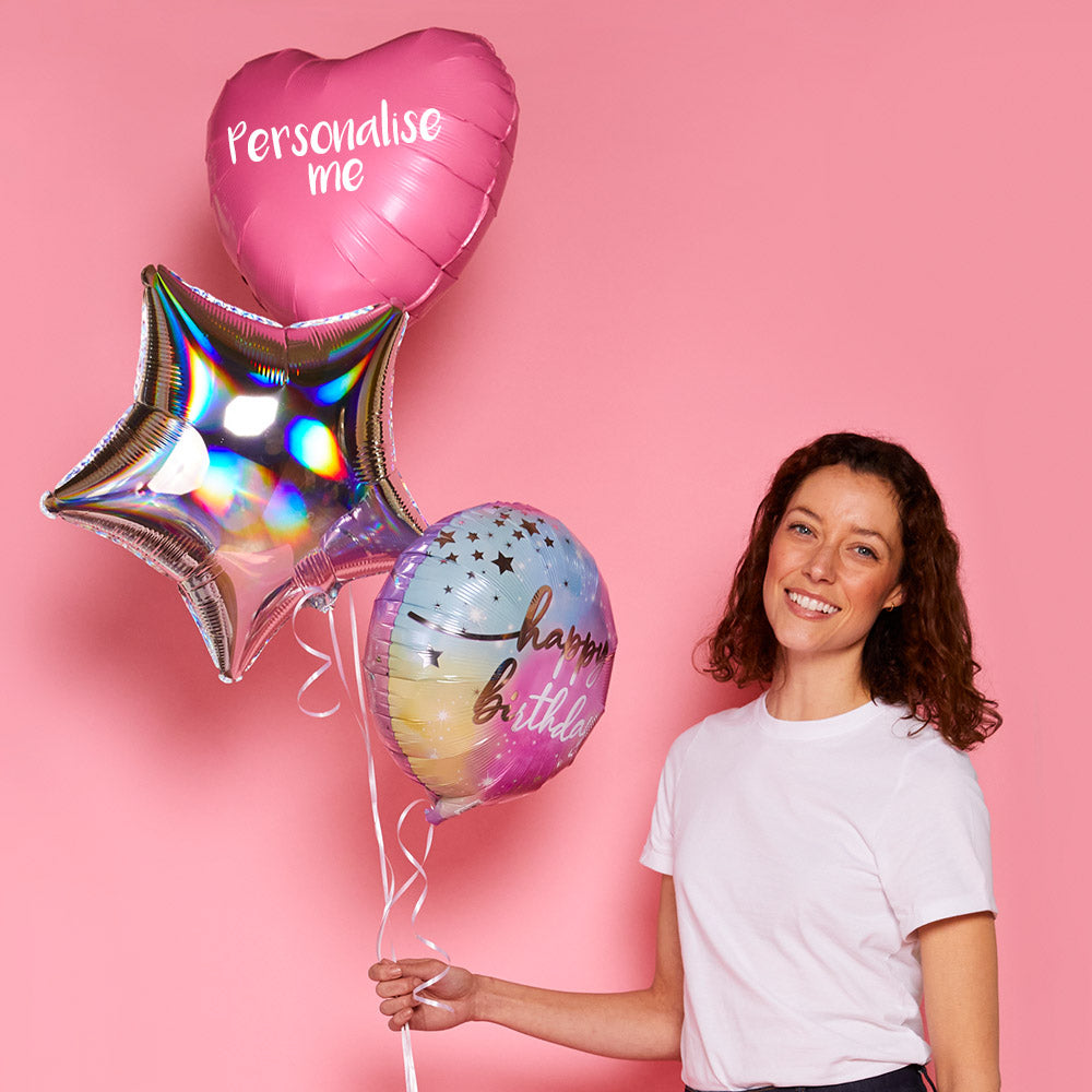 Personalised Inflated Balloon Bunch - Luminous SEP Personalised Balloons