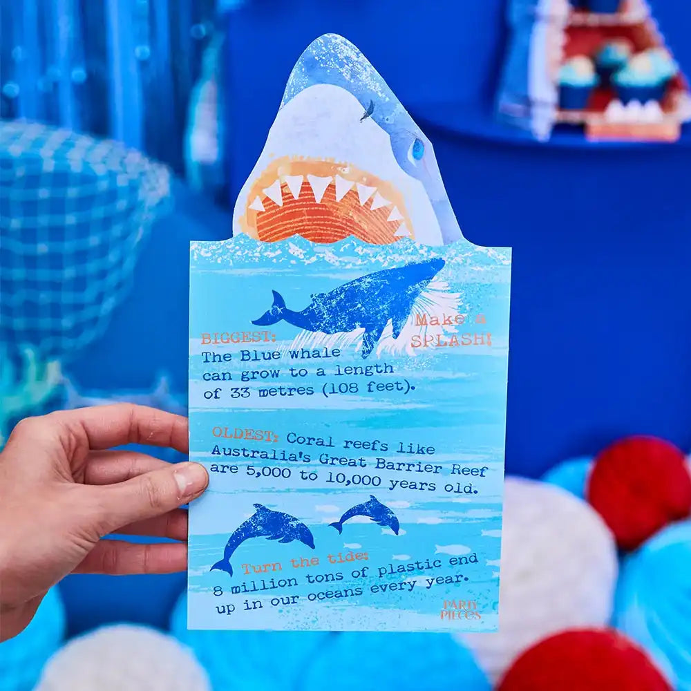 King of the Sea Paper Party Bags with Fact Cards (x6) Own Brand