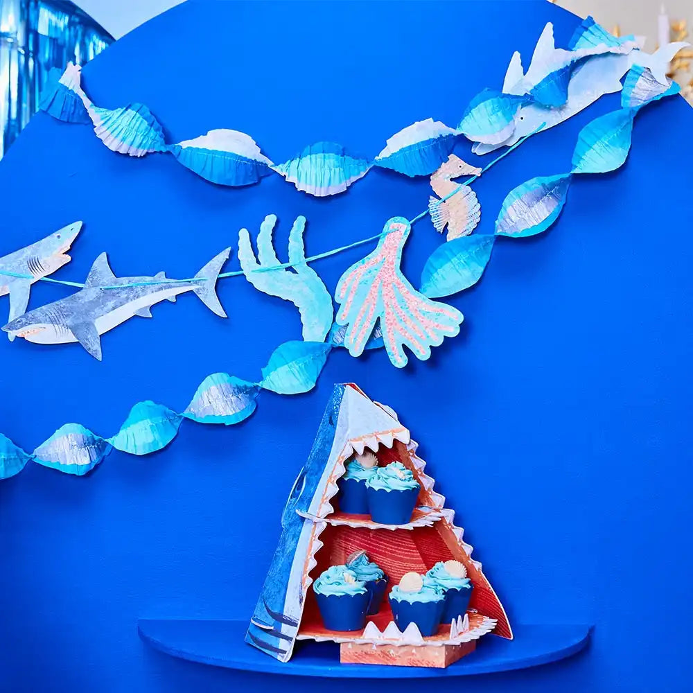 Metallic & Blue Paper Party Streamers Own Brand
