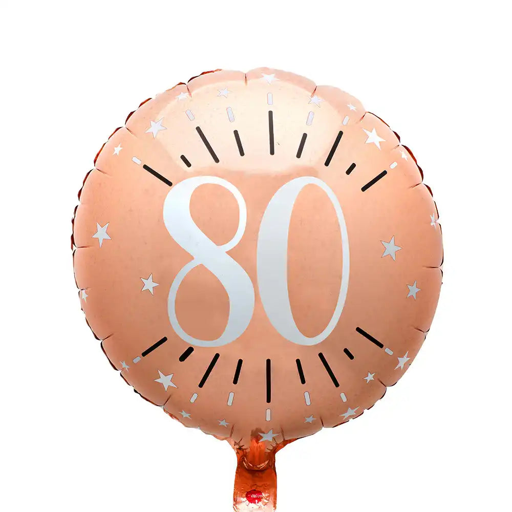 80th Birthday Rose Gold Foil Balloon Milestone
