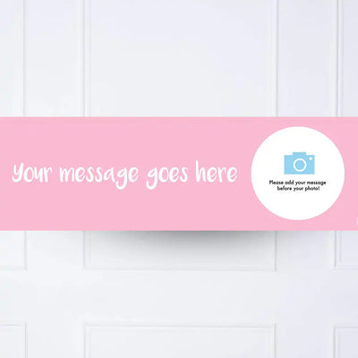 Coloured Personalised Party Banner Pink None Personalised Banner