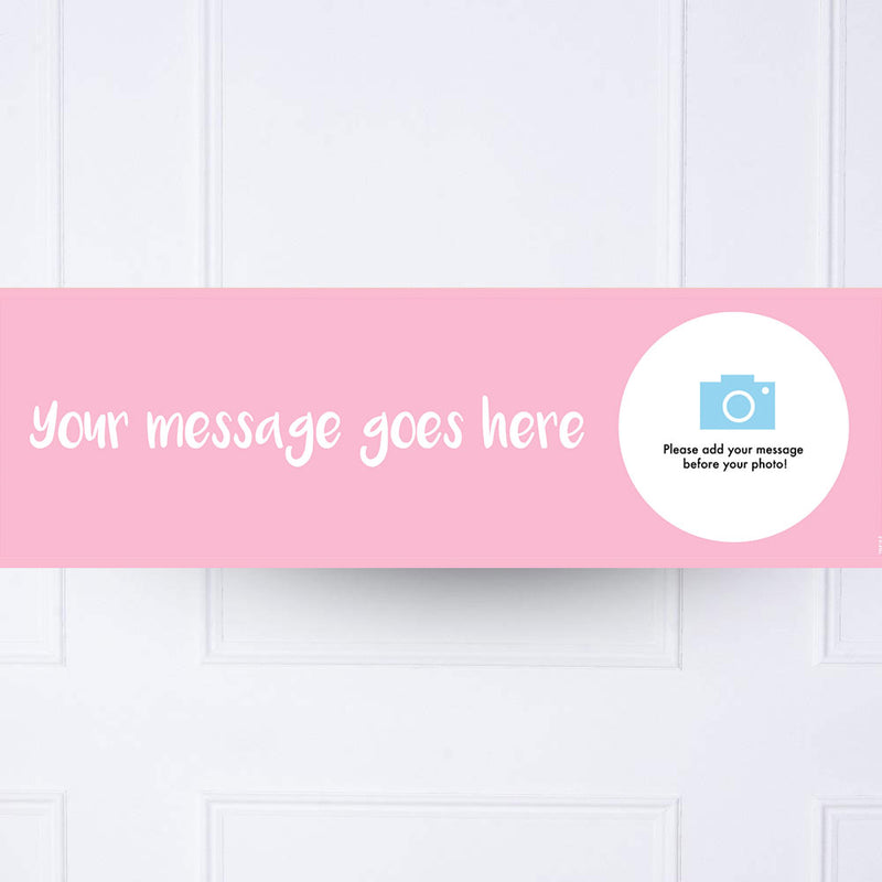 Pink Personalised Party Banner