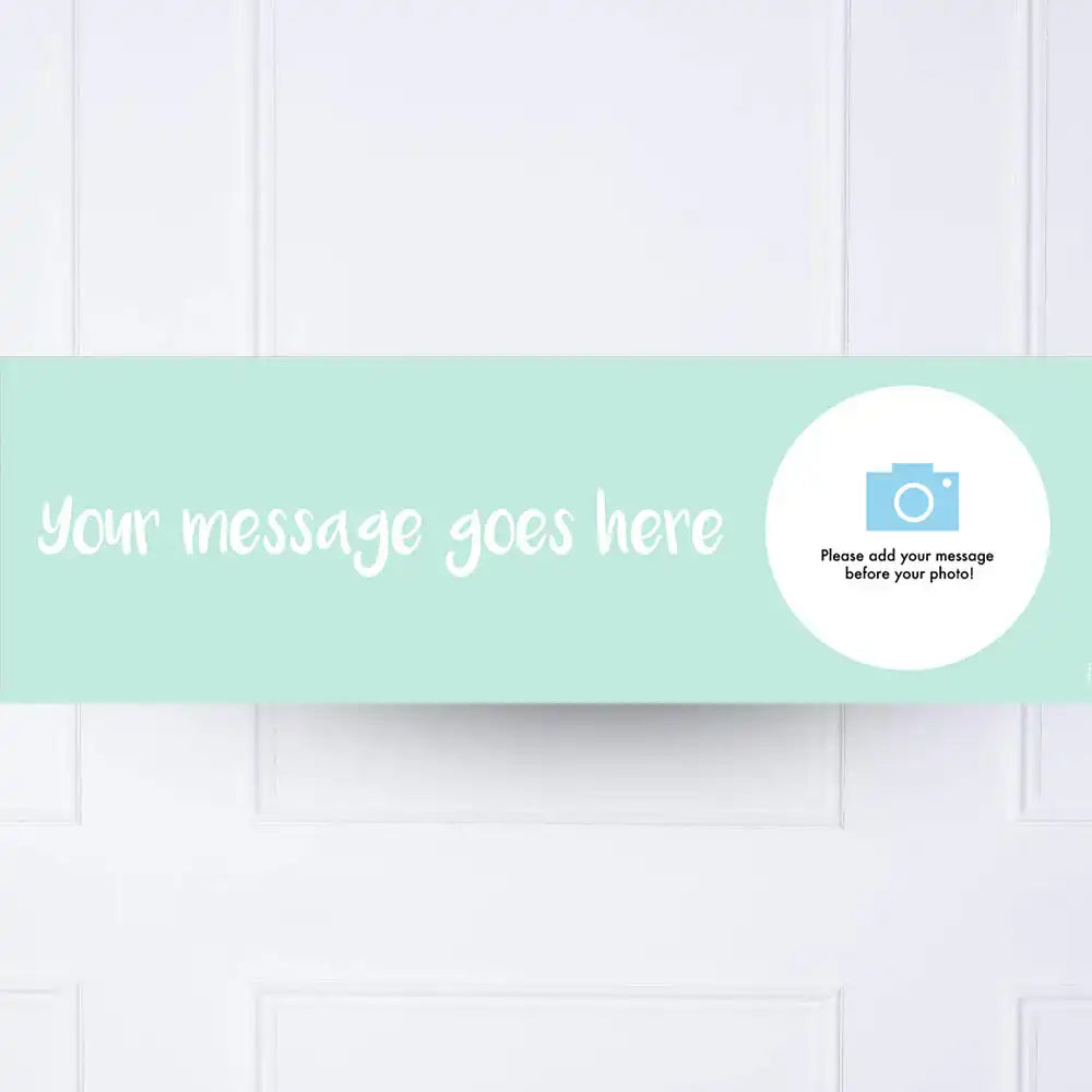 Coloured Personalised Party Banner Blue None Personalised Banner