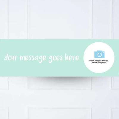 Coloured Personalised Party Banner Blue None Personalised Banner