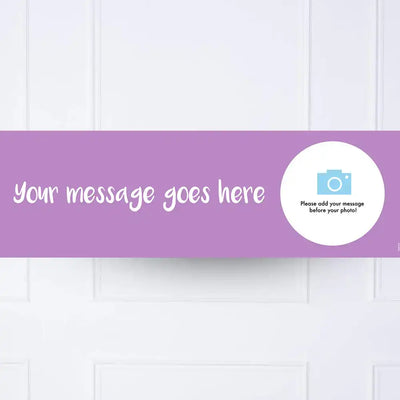 Coloured Personalised Party Banner Purple None Personalised Banner