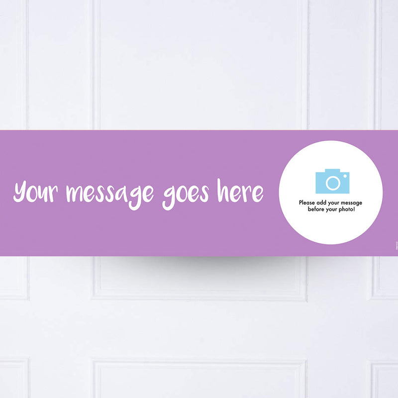 Purple Personalised Party Banner