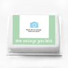Personalised Coloured Photo Cake Green Personalised Cake