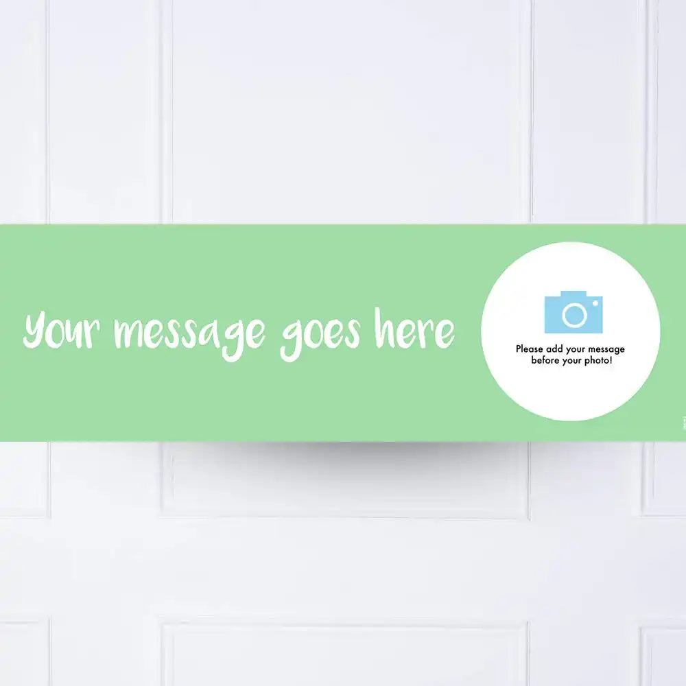 Coloured Personalised Party Banner Green None Personalised Banner