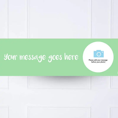 Coloured Personalised Party Banner Green None Personalised Banner