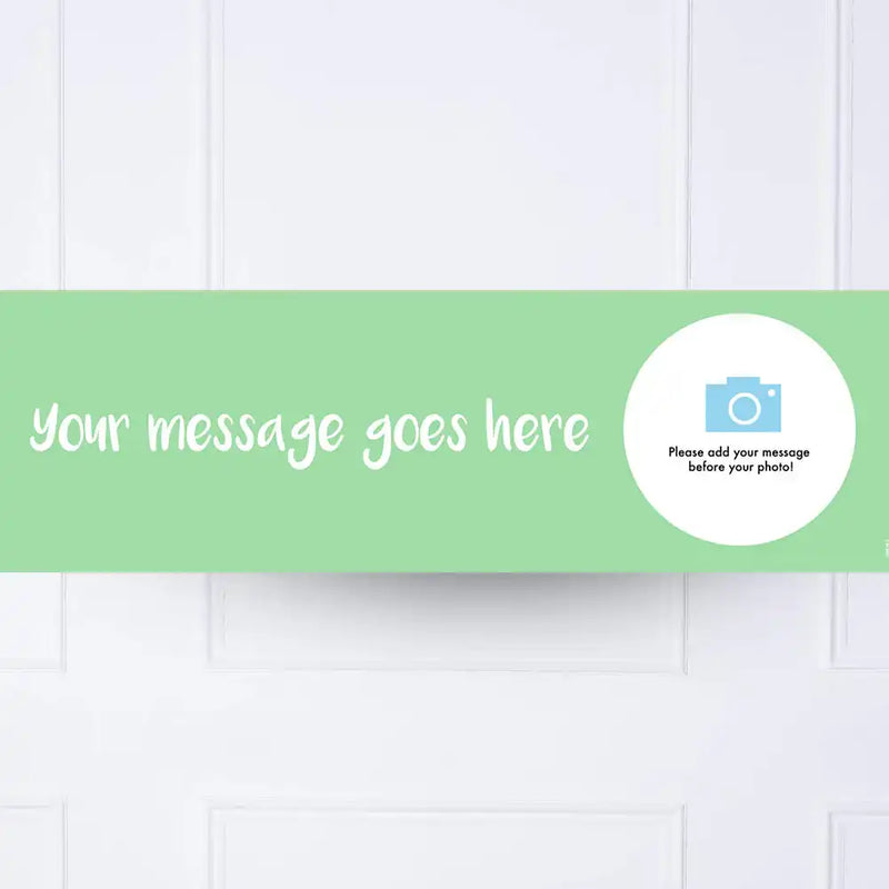 Green Personalised Party Banner Personalised Banner