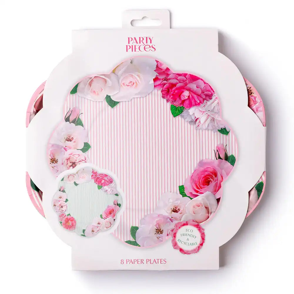 A Very English Rose Paper Party Plates (x8) Own Brand