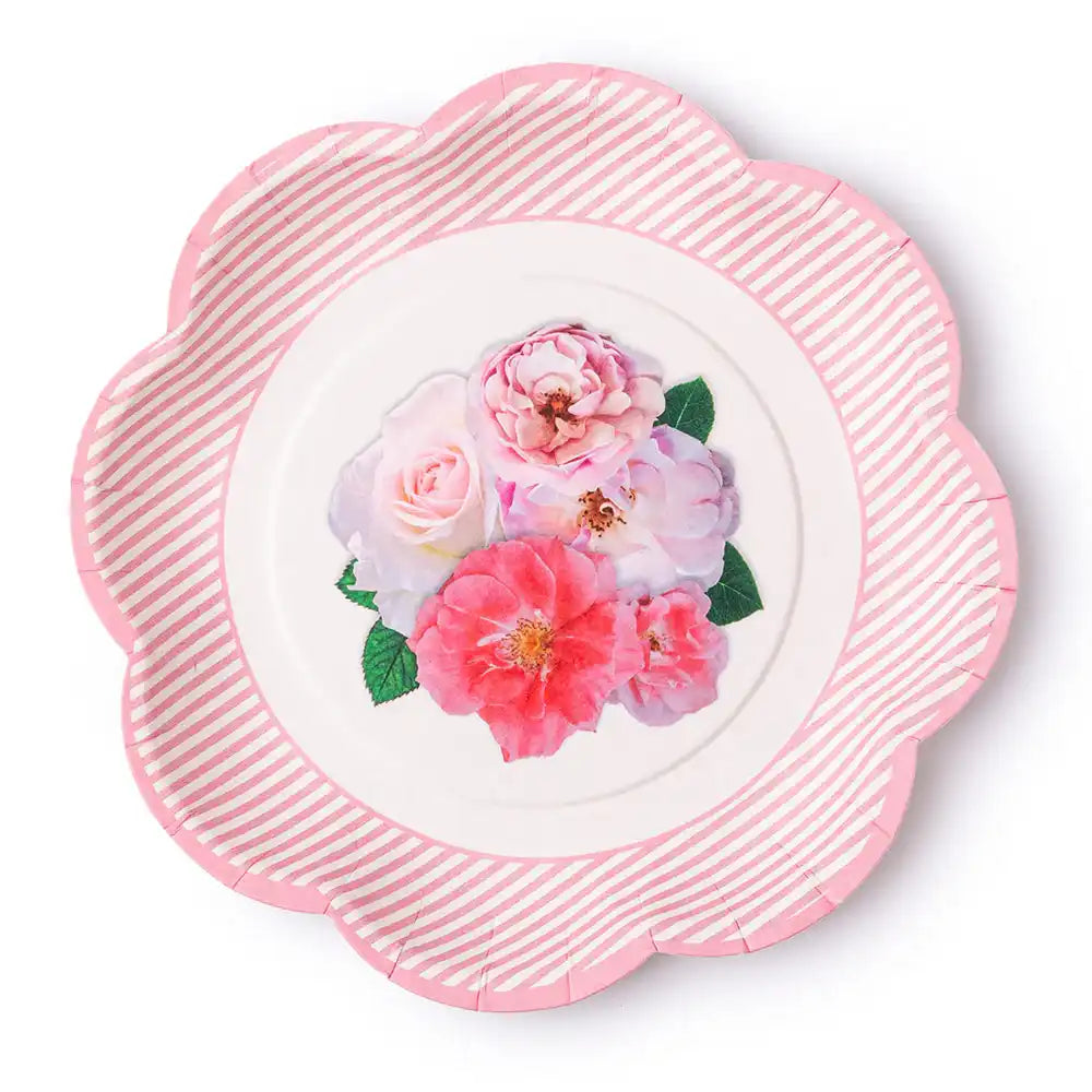 A Very English Rose Small Paper Party Plates (x8) Own Brand