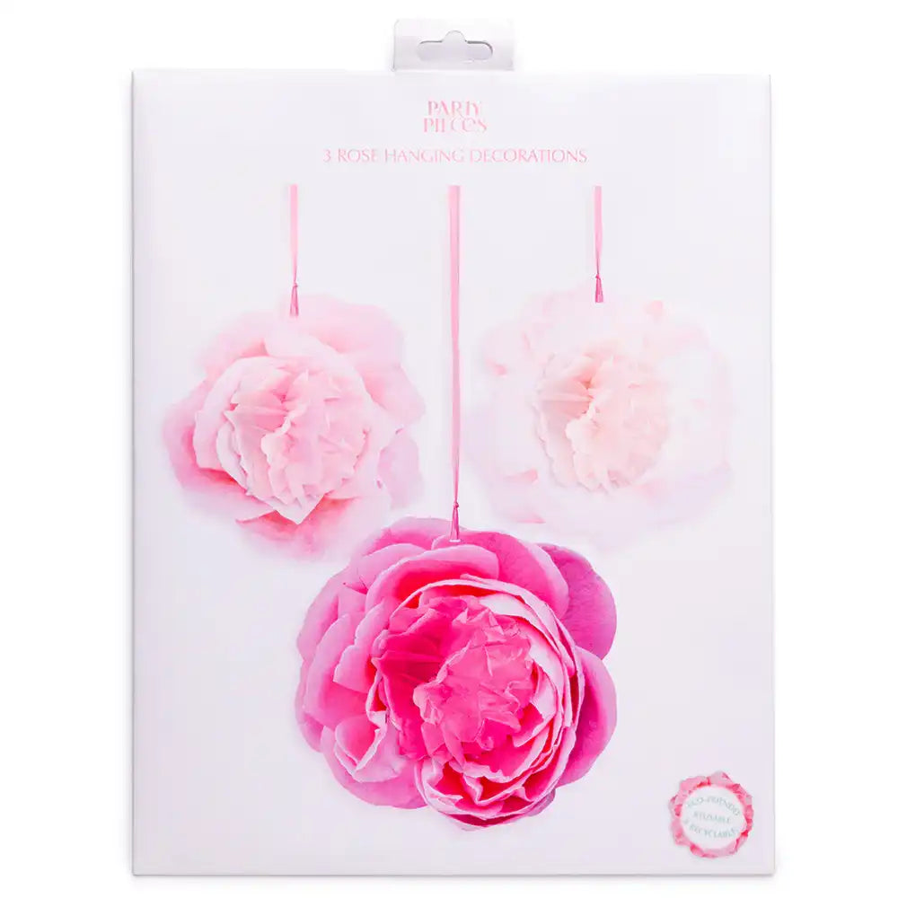 A Very English Rose Hanging Decorations (x3) Own Brand