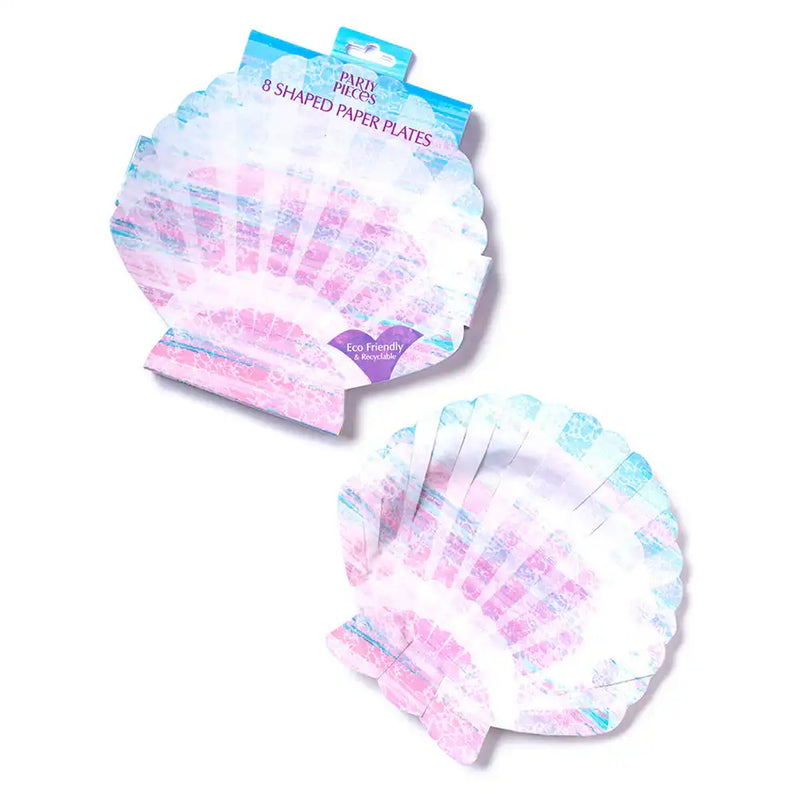 Queen of the Sea Shell Shaped Paper Plates (x8) Own Brand