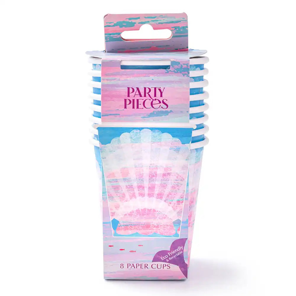 Queen of the Sea Shell Paper Party Cups (x8) Own Brand