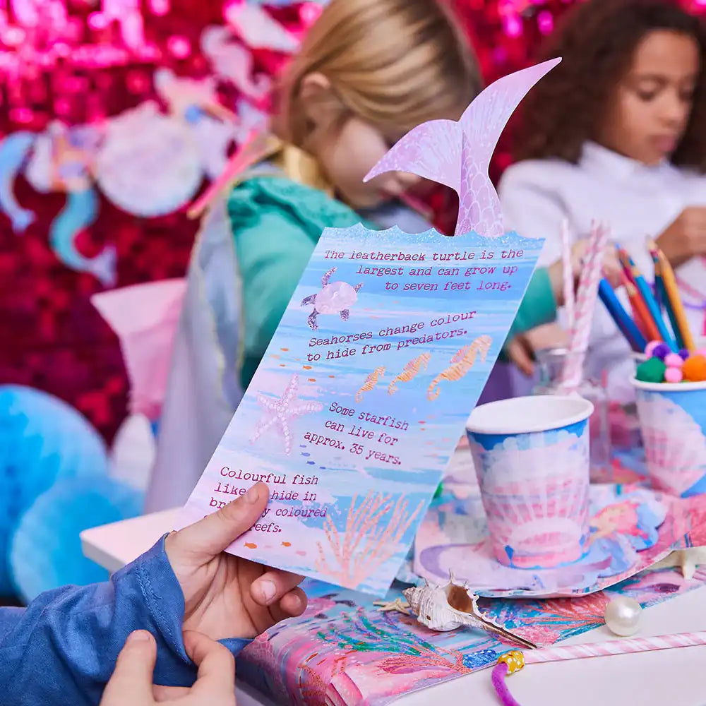 Queen of the Sea Paper Party Bags with Sea Life Fact Cards (x6) Own Brand