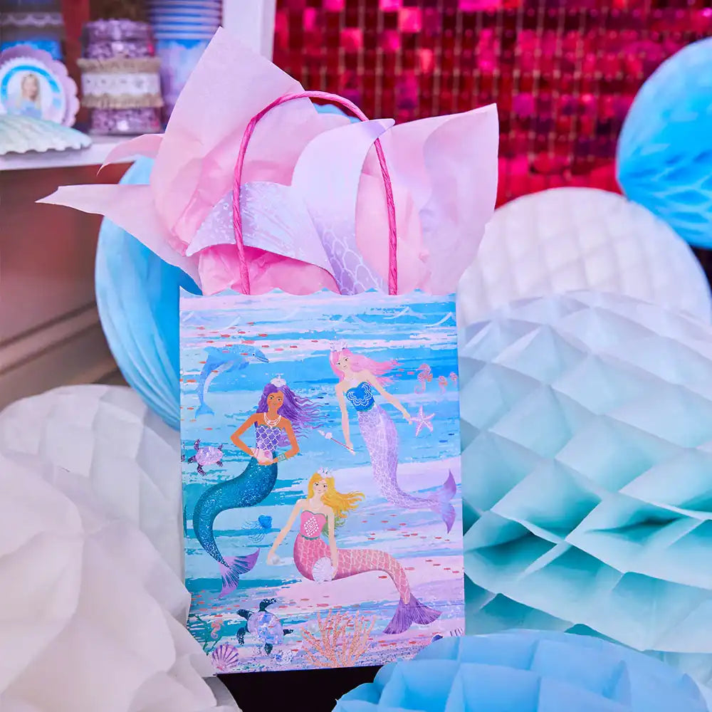 Queen of the Sea Paper Party Bags with Sea Life Fact Cards (x6) Own Brand