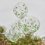 Leaf Confetti Latex Balloons (x5)