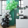Black, Green and Grey Balloon Arch General Party