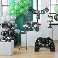 Black, Green and Grey Balloon Arch General Party