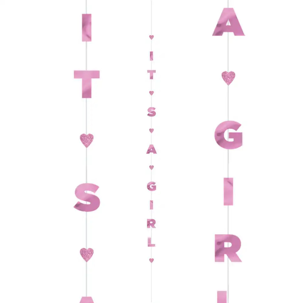 It's a Girl Balloon Tail General Party