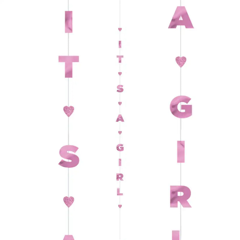 It's a Girl Balloon Tail General Party