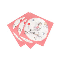 Tilly & Tigg Pink Party Eco Napkins (x12) Kids Party