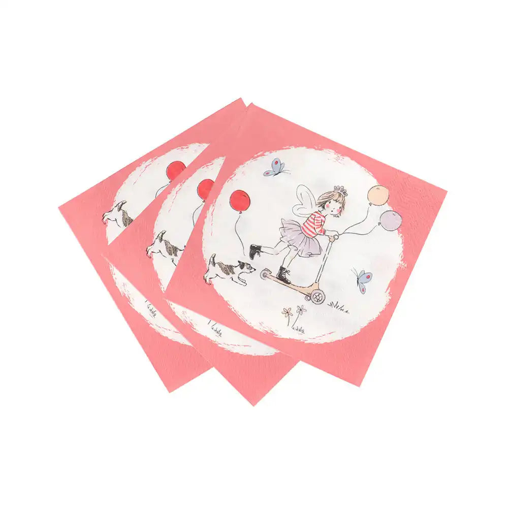Tilly & Tigg Pink Party Eco Napkins (x12) Kids Party