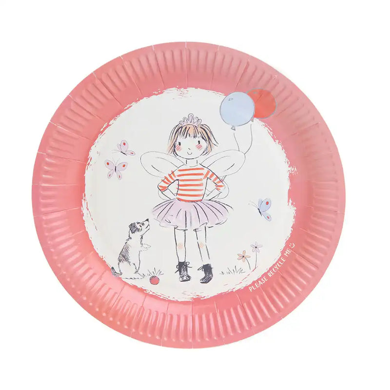 Tilly & Tigg Pink Paper Party Eco Plates (x12) Kids Party