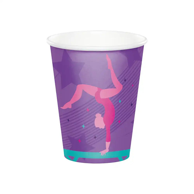Gymnastics Party - Paper Party Cups (x8) Kids Party