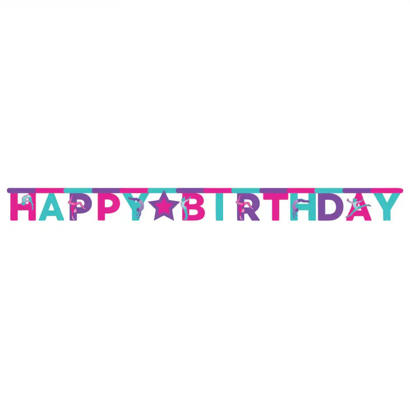 Gymnastics Party - Birthday Banner Kids Party