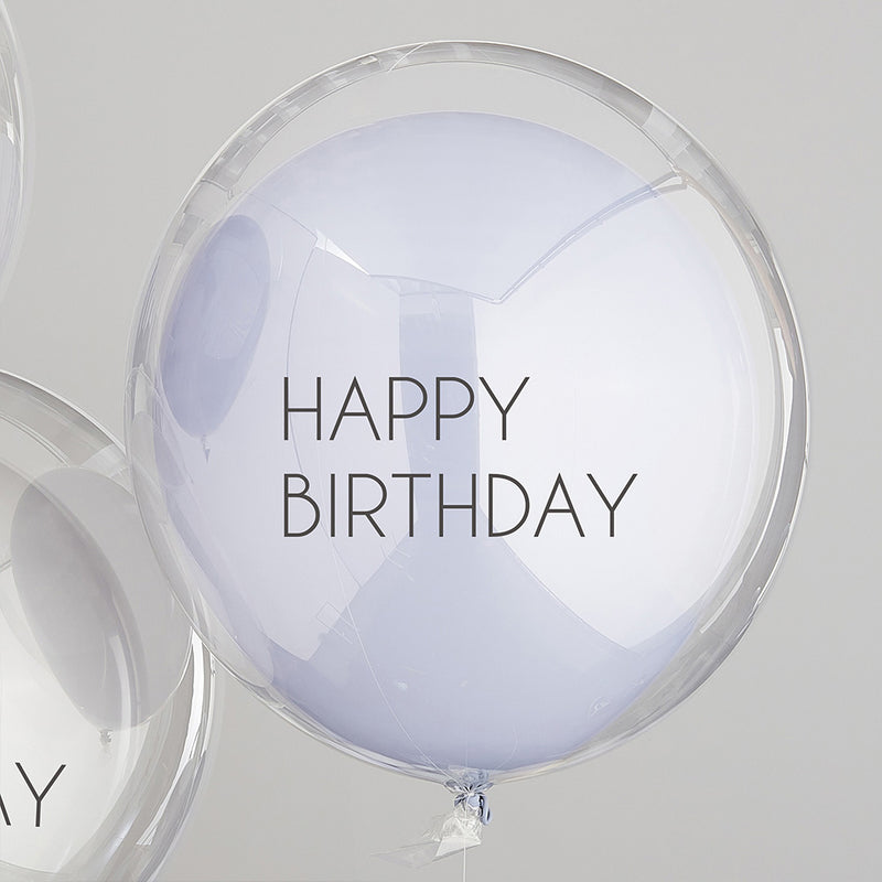 Double Layered Happy Birthday Balloon Bundle (x3)