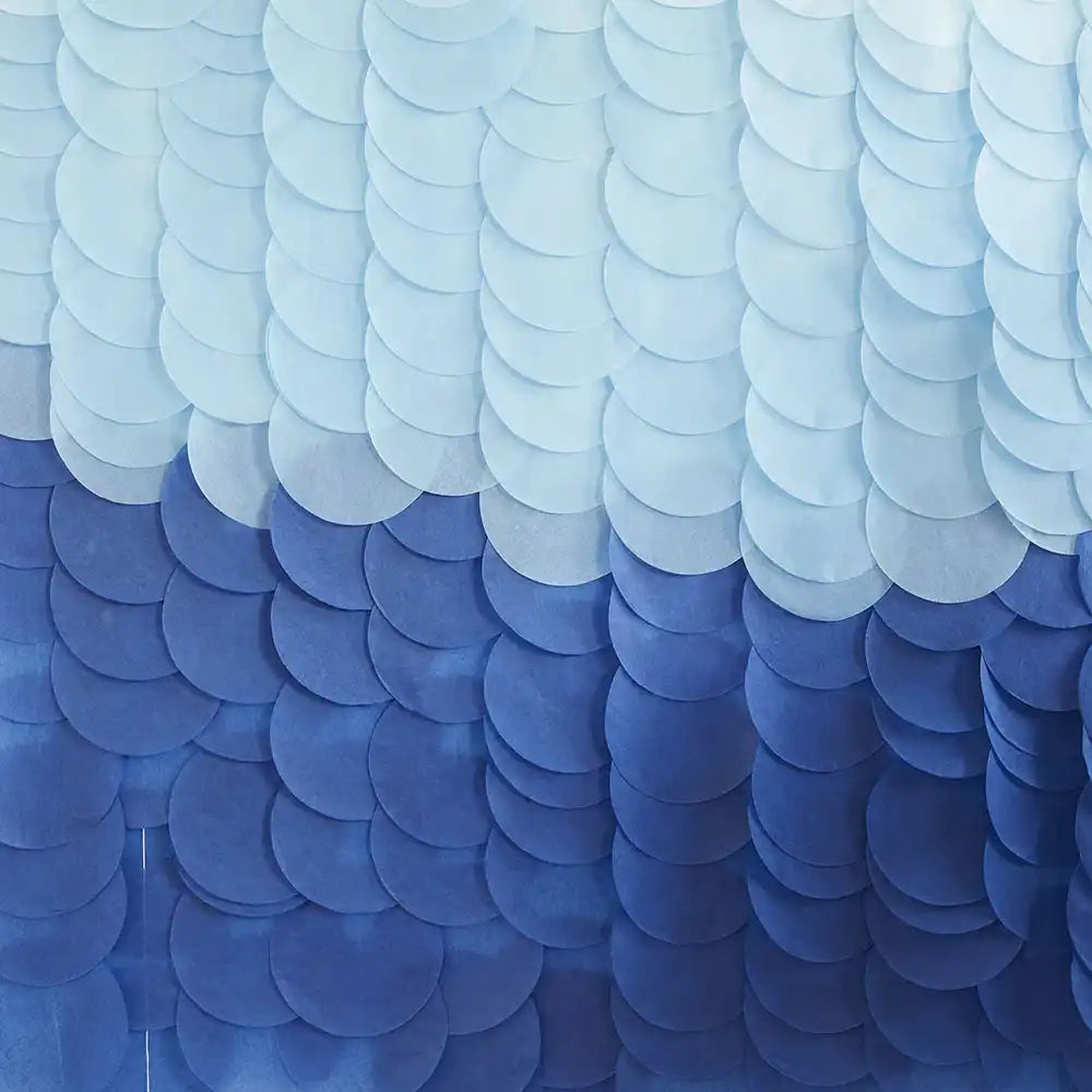 Paper Disc Backdrop - Blue Ombre General Party