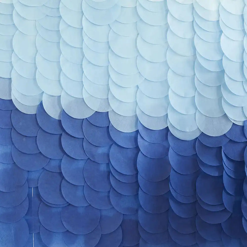 Paper Disc Backdrop - Blue Ombre General Party
