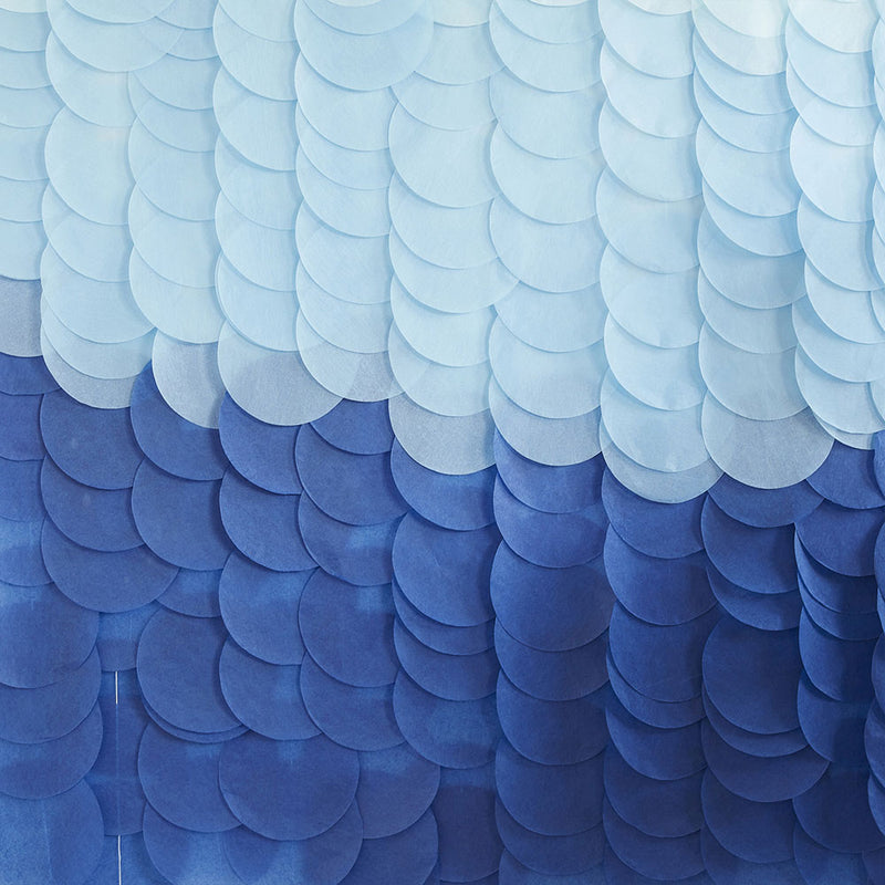 Paper Disc Backdrop - Blue Ombre