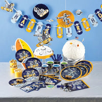 Space Skater - Hanging Paper Fans Kids Party