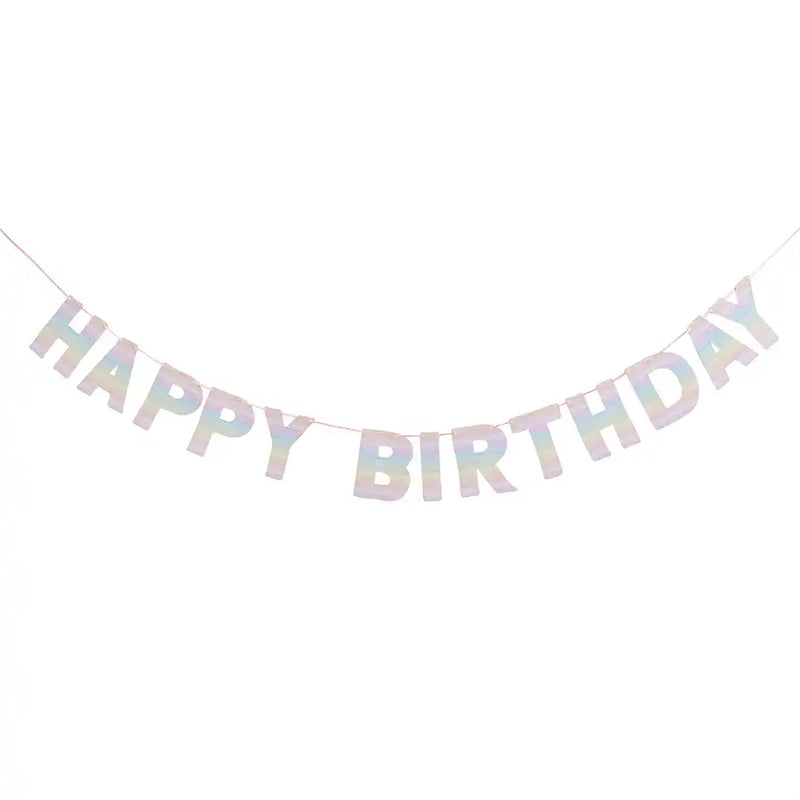 Pastel Rainbow Happy Birthday Eco Banner General Party
