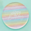 Pastel Rainbow Birthday Eco Paper Plates (x8) General Party